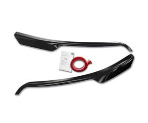 RDX Alerones de Faros Delanteros compatibles con Ford Transit (Faros halógenos Plateados) 2014- (ABS Negro Brillante)