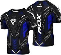 RDX Camiseta de compresión de media manga aprobada por IMMAF, flexible para hombres, adultos y niños, para competición y sesiones de entrenamiento, ajuste atlético, transpirable, para artes marciales