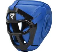RDX Cascos Boxeo MMA Kick Boxing Entrenamiento, Maya Hide Cuero Headgear con Rejilla Facial Extraíble, Profesional Casco Protector para Muay Thai Sparring Grappling Taekwondo Karate, Hombre Mujere