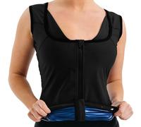 RDX Chaleco de Entrenamiento de Gimnasio para Mujer, Camiseta Sin Mangas de Entrenamiento Adelgazante para Pérdida de Peso, Moldeador de Cuerpo sin Mangas para Levantamiento de Pesas Correr Jogging