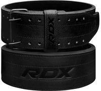 RDX Cinturón de levantamiento de pesas, cinturón de cuero de doble punta de 10 mm y 13 mm de grosor, soporte lumbar de 4 pulgadas, entrenamiento de fuerza de culturismo