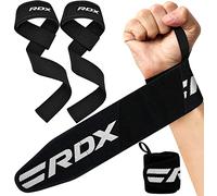 RDX Correas de Levantamiento de Pesas, Soporte Acolchado para muñeca Antideslizante, Agarre de Gel Flexible, Ideal para Culturismo, Levantamiento de Potencia, Entrenamiento en Gimnasio, Peso Muerto