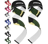 RDX Correas Levantamiento de Pesas, 5MM Neopreno Soporte de Muñeca Acolchado, Powerlifting Straps Muñequeras Agarres para Fitness Peso Culturismo Gimnasio Deportivas Gym Agarraderas, Mujeres Hombres