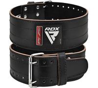 RDX Gimnasio Cinturon Musculacion Powerlifting Entrenamiento, IPL USPA Aprobado, 6mm Cowhide Cuero Lumbar Doble Hebilla Peso Levantamiento Cinturón para Gym Fitness Ejercicio De Físico Deadlifts