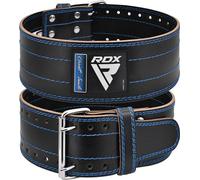 RDX Gimnasio Cinturon Musculacion Powerlifting Entrenamiento, IPL USPA Aprobado, 6mm Cowhide Cuero Lumbar Doble Hebilla Peso Levantamiento Cinturón para Gym Fitness Ejercicio De Físico Deadlifts