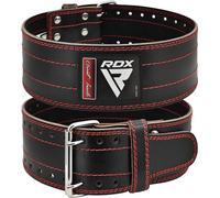 RDX Gimnasio Cinturon Musculacion Powerlifting Entrenamiento, IPL USPA Aprobado, 6mm Cowhide Cuero Lumbar Doble Hebilla Peso Levantamiento Cinturón para Gym Fitness Ejercicio De Físico Deadlifts