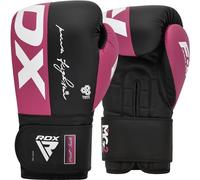 RDX Guantes de Boxeo Maya Hide Cuero Entrenamiento Guantes de Muay Thai, Sparring, Kickboxing, Artes Marciales, Saco Manoplas de Boxeo, MMA, Gimnasia Entrenamientos Hombres Mujeres 8 10 12 14 16 OZ