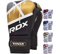 RDX Guantes de Boxeo Muay Thai Entrenamiento, Maya Hide Cuero, Ego Boxing Gloves para Sparring Kickboxing Saco Manoplas de Boxeo MMA Fight Training, Hombres Mujeres, 8 10 12 14 16 oz