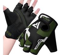 RDX Guantes Gimnasio Levantamiento de Pesas, Antideslizante Acolchado Agarre Protección, Respirable Fitness Gym Gloves para Powerlifting Musculación Culturismo Workout Entrenamiento, Hombre Mujere