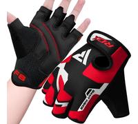 RDX Guantes Gimnasio Levantamiento de Pesas, Antideslizante Acolchado Agarre Protección, Respirable Fitness Gym Gloves para Powerlifting Musculación Culturismo Workout Entrenamiento, Hombre Mujere