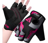 RDX Guantes Gimnasio Levantamiento de Pesas, Antideslizante Acolchado Agarre Protección, Respirable Fitness Gym Gloves para Powerlifting Musculación Culturismo Workout Entrenamiento, Hombre Mujere