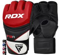 RDX Guantes MMA Artes Marciales Entrenamiento, Maya Hide Cuero Grappling Guantillas, Professional Abierto Palma Gloves, Sparring Kickboxing Muay Thai Saco de Boxeo Lucha Libre Combate, Hombre Mujere