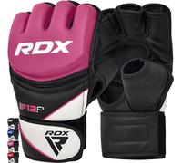 RDX Guantes MMA Artes Marciales Entrenamiento, Maya Hide Cuero Grappling Guantillas, Professional Abierto Palma Gloves, Sparring Kickboxing Muay Thai Saco de Boxeo Lucha Libre Combate, Hombre Mujere