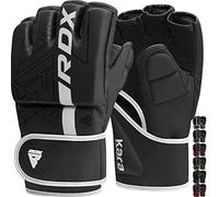 RDX Guantes MMA Artes Marciales Entrenamiento, Precurvado Maya Hide Cuero Grappling Guantillas, Kara Ventilada Palma Gloves, Muay Thai Kick Boxing Sparring Saco de Boxeo Lucha Libre Training