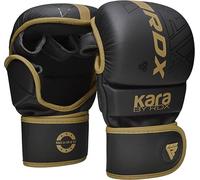 RDX Guantes MMA para Artes Marciales Grappling Entrenamiento, Maya Hide Cuero Kara Sparring Guantillas Lucha Muay Thai Kickboxing Krav Maga y Combate Training