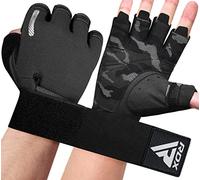 RDX Guantes para el Levantamiento de Pesas, Soporte Adicional elástico y Largo para la muñeca, Agarre Completo en la Palma de la Mano, HIIT Culturismo Ciclismo Entrenamiento para Hombres y Mujeres