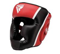 RDX Head Guard Aura Plus T-17 Red/Black-m Protector de Cabeza, Unisex, Rojo/Negro