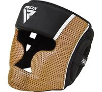 RDX Hgr-t17bgl-l+ Head Guard, Unisex, Negro/Dorado, Large