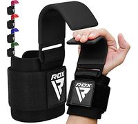 RDX Levantamiento Peso Gancho Correas de Agarre, Antideslizante Recubiertos de Goma, 8mm Neopreno Gimnasio Muñequeras Pesas Hook Straps, Powerlifting Deadlift Musculacion Elevación Deportivas