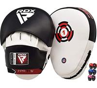 RDX Manoplas de Boxeo Muay Thai MMA Entrenamiento Paos, Maya Hide Cuero Curvadas Boxing Pads, Gancho Y Jab Patada Almohadilla para Kick Boxing Sparring Artes Marciales Taekwondo Judo Karate Training