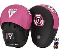 RDX Manoplas de Boxeo Muay Thai MMA Entrenamiento Paos, Maya Hide Cuero Curvadas Boxing Pads, Gancho Y Jab Patada Almohadilla para Kick Boxing Sparring Artes Marciales Taekwondo Judo Karate Training
