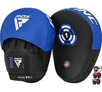 RDX Manoplas de Boxeo Muay Thai MMA Entrenamiento Paos, Maya Hide Cuero Curvadas Boxing Pads, Gancho Y Jab Patada Almohadilla para Kick Boxing Sparring Artes Marciales Taekwondo Judo Karate Training