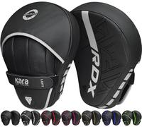 RDX Manoplas de Boxeo Muay Thai MMA Entrenamiento Paos, Maya Hide Cuero Curvadas Boxing Pads, Kara Gancho Y Jab Patada Almohadilla para Kick Boxing Sparring Artes Marciales Taekwondo Karate Training