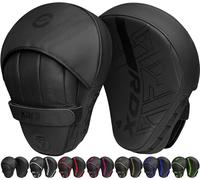 RDX Manoplas de Boxeo Muay Thai MMA Entrenamiento Paos, Maya Hide Cuero Curvadas Boxing Pads, Kara Gancho Y Jab Patada Almohadilla para Kick Boxing Sparring Artes Marciales Taekwondo Karate Training