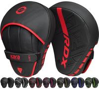 RDX Manoplas de Boxeo Muay Thai MMA Entrenamiento Paos, Maya Hide Cuero Curvadas Boxing Pads, Kara Gancho Y Jab Patada Almohadilla para Kick Boxing Sparring Artes Marciales Taekwondo Karate Training