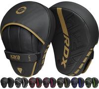 RDX Manoplas de Boxeo Muay Thai MMA Entrenamiento Paos, Maya Hide Cuero Curvadas Boxing Pads, Kara Gancho Y Jab Patada Almohadilla para Kick Boxing Sparring Artes Marciales Taekwondo Karate Training