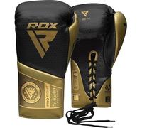 RDX Mark Pro Fight Tri Korta - Guantes de Boxeo (10 onzas), Color Dorado