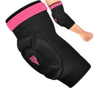 RDX MMA Coderas, Aprobado SATRA, Elbow Pads Protector antebrazo Codera Manga Acolchada de compresión por Muay Thai Kickboxing Taekwondo Boxeo Fitness Voleibol Lucha Libre Baloncesto, Hombres Mujeres