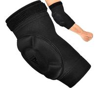 RDX MMA Coderas, Aprobado SATRA, Elbow Pads Protector antebrazo Codera Manga acolchada de compresión por Muay Thai Kickboxing Taekwondo Boxeo Fitness Voleibol Lucha libre Baloncesto, Hombres Mujeres