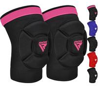 RDX MMA Knee Pads, Ajustables Esponja Gruesa Antideslizante para Deportes de Combate, Kickboxing, Artes Marciales Mixtas, Múltiples Deportes, Unisex, Baloncesto, Ciclismo, Gimnasio, Voleibo
