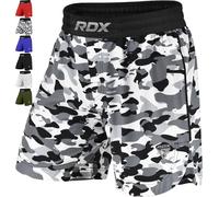 RDX MMA Pantalones para Entrenamiento y Kickboxing - Cortos para Artes Marciales, Grappling, Sparring, Boxeo, Cage Fight - Shorts para BJJ, Muay Thai, Gimnasio Fitness y Deportivos de combate