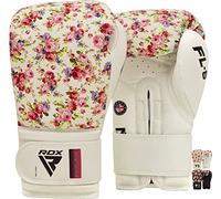 RDX Mujeres Guantes de Boxeo Muay Thai Entrenamiento, Maya Hide Cuero, Boxing Gloves para Sparring Kickboxing Artes Marciales Saco Manoplas de Boxeo MMA Fight Training, 8 10 12oz