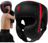 RDX Niños Cascos Boxeo MMA Helmet para Entrenamiento y Muay Thai, Maya Hide Cuero Kara Head Gear, Ideal para Grappling, Sparring, Artes Marciales Kickboxing, Karate, BJJ, Taekwondo