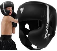 RDX Niños Cascos Boxeo MMA Helmet para Entrenamiento y Muay Thai, Maya Hide Cuero Kara Head Gear, Ideal para Grappling, Sparring, Artes Marciales Kickboxing, Karate, BJJ, Taekwondo