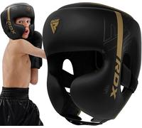RDX Niños Cascos Boxeo MMA Helmet para Entrenamiento y Muay Thai, Maya Hide Cuero Kara Head Gear, Ideal para Grappling, Sparring, Artes Marciales Kickboxing, Karate, BJJ, Taekwondo