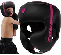 RDX Niños Cascos Boxeo MMA Helmet para Entrenamiento y Muay Thai, Maya Hide Cuero Kara Head Gear, Ideal para Grappling, Sparring, Artes Marciales Kickboxing, Karate, BJJ, Taekwondo