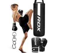 RDX Niños Saco de Boxeo 2ft para Entrenamiento, Junior Kara Bolsa de Boxeo para Muay Thai, MMA, Sparring, Kick Boxing, Artes Marciales, Punching Bag Set