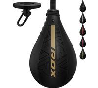 RDX Pera de Boxeo, Maya Hide Cuero, MMA Punching Velocidad Bola con Vejiga Adicional, Peras Rapida Speed Bag para Kick Boxing Gimnasio Saco Boxe Fitness Gym Combate Deporte Conjunto de Entrenamiento