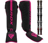 RDX - Protección Tibia Boxeo Thai Kick Boxing Artes Marciales MMA Entrenamiento, Maya Hide Cuero Kara Protege Tibia Muay Thai Krav Maga Sparring BJJ Karate y Combate Libre Training Pie Protección