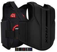 RDX Protector de Pecho, Maya Hide Cuero Protector De Cuerpo Acolchado Ajustable Mam capacitación, Muay Thai, Artes Marciales, Armadura de Escudo de Costilla Entrenamiento Kickboxing