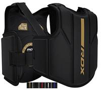 RDX Protector de Pecho, Maya Hide Cuero Protector De Cuerpo Acolchado Ajustable Mam capacitación, Muay Thai, Artes Marciales, Armadura de Escudo de Costilla Entrenamiento Kickboxing