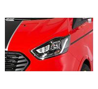 RDX Racedesign Alerones de faros compatible con Ford Transit Custom & Tourneo Custom Facelift 2018- (ABS)