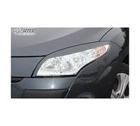 RDX Racedesign Alerones de faros compatible con Renault Megane III 2008-2015 (ABS)
