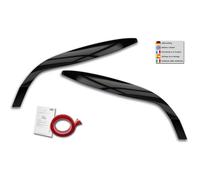 RDX Racedesign Alerones de faros compatible con Renault Megane III 2008-2015 (ABS Negro Brillante)