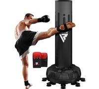RDX Saco de Boxeo Pie XXL 150KG 6FT Puñetazos Guantes para Artes Marciales Mixtas, Pesado Peber Adultos, Equipo Entrenamiento Gimnasio Casa, 17 Ventosas Bolsa para Fitness MMA Training, Karate