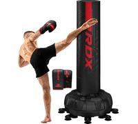 RDX Saco de Boxeo Pie XXL 150KG 6FT Puñetazos Guantes para Artes Marciales Mixtas, Pesado Peber Adultos, Equipo Entrenamiento Gimnasio Casa, 17 Ventosas Bolsa para Fitness MMA Training, Karate